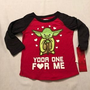Star Wars yoda valentines shirt 12 months